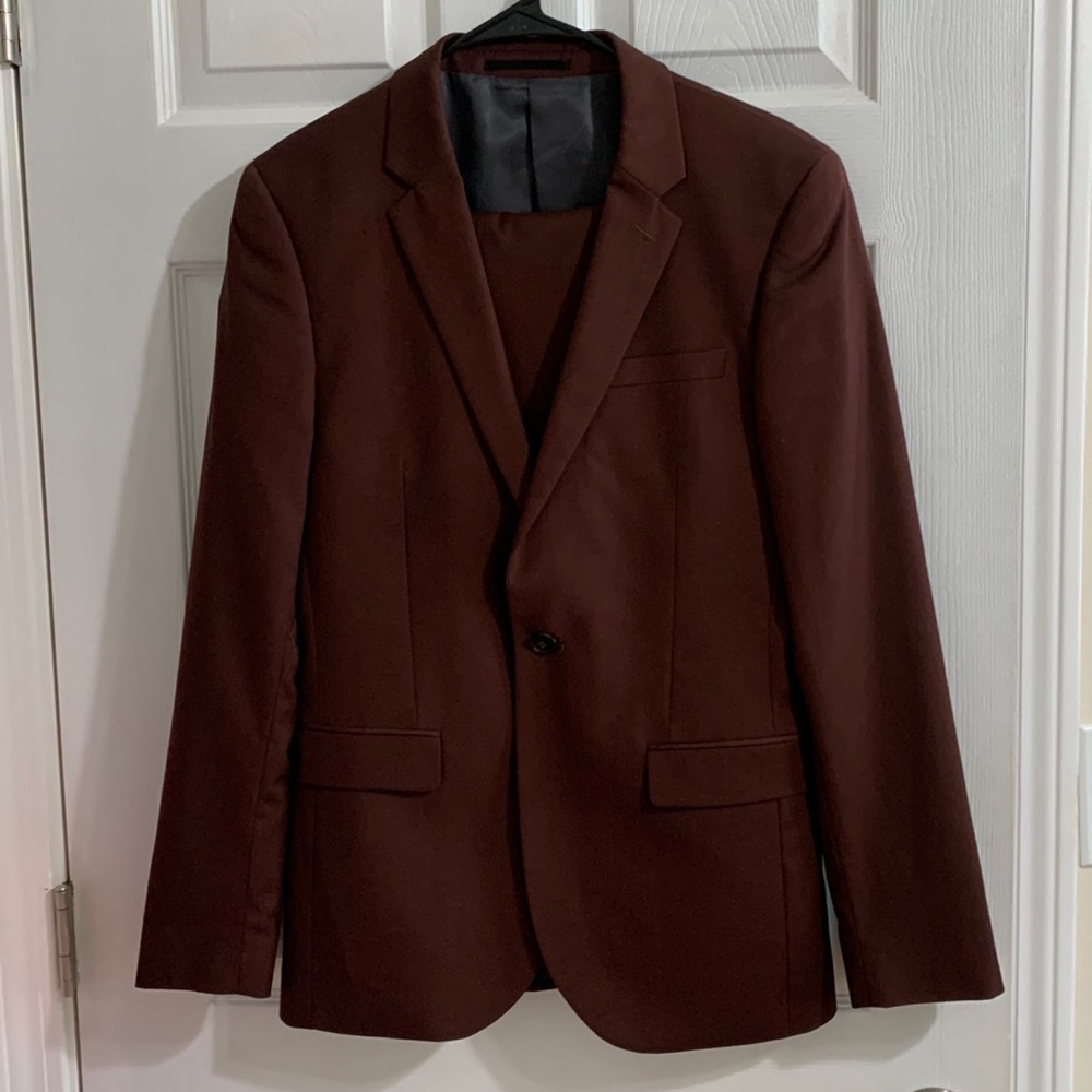 Top Man sz 36 Burgundy Blazer